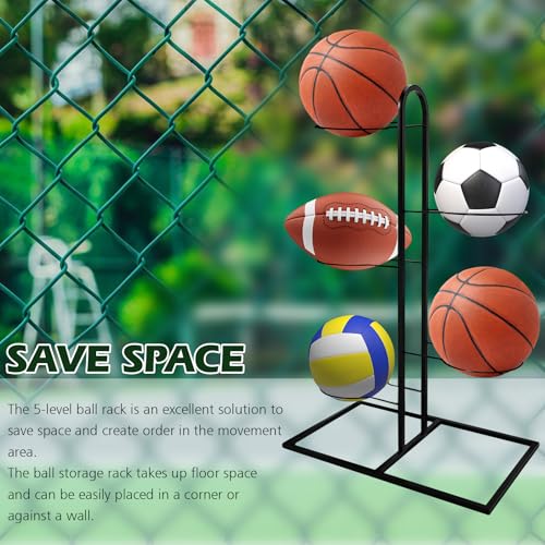 Support de rangement pour balles de sport noir afin de libérer de l'espace - 3