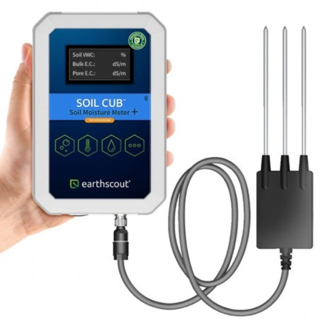 Soil Cub+ 6-in-1 EarthScout Commercial Grade Soil Moisture Meter: Bluetooth/GPS/Soil Moisture/Soil Temp/Soil EC/Pore Water EC/Irrigation:Farm,Golf,Orchard,Nursery,Garden,Landscape,Research,Education-image-27