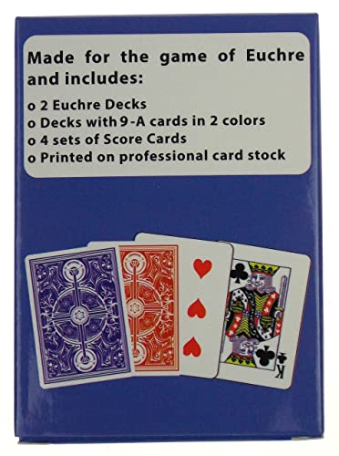 Set de Cartas para Euchre Hickoryville 2 Barajas con Dado miniatura 5