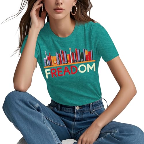 PQZ Women's Book Lover T-Shirt - White, Loose Fit, Short Sleeve, Crew Neck - S, M, L, XL, XXL2