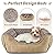 JOEJOY Dog Bed Large Washable - Calming Dog Bed Chew Resistant & Anti-Anxiety Dog Bed Rectangle Dog Bed with Soft Cosy Plush - Pet Bed Size Small | Medium | Large Mattress Mat For Dog, Beige, 30in
