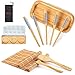 Bochee Kit Sushi 14 Pz, Set Sushi e Set di Piatti Sushi con Confezione Regalo - Video Tutorial e Ebook, 2 Stuoie Sushi, Sushi Maker, 5 X Bacchette, Piatto da Servizio, Piatto, Paletta, Spatola, Borsa
