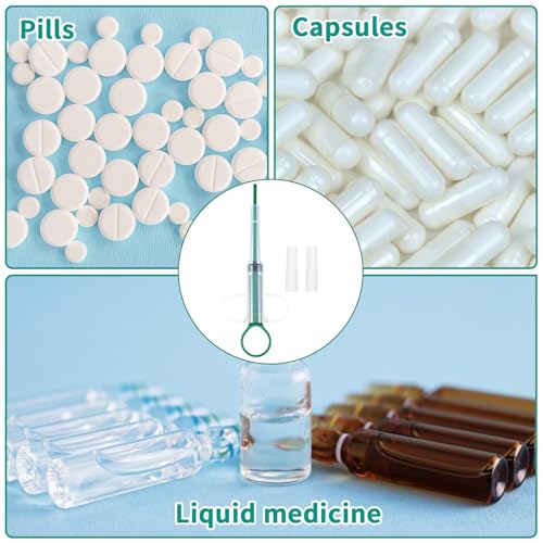 YUXIANLB 6 Stück Pillen Stopfen für Haustiere Weiche Spitze Medikamenten Futterspender für Tierarztbesuche Heimbehandlung Tabletten Flüssigkeiten Katzen Hunde Welpen Einfache Fütterung ohne
