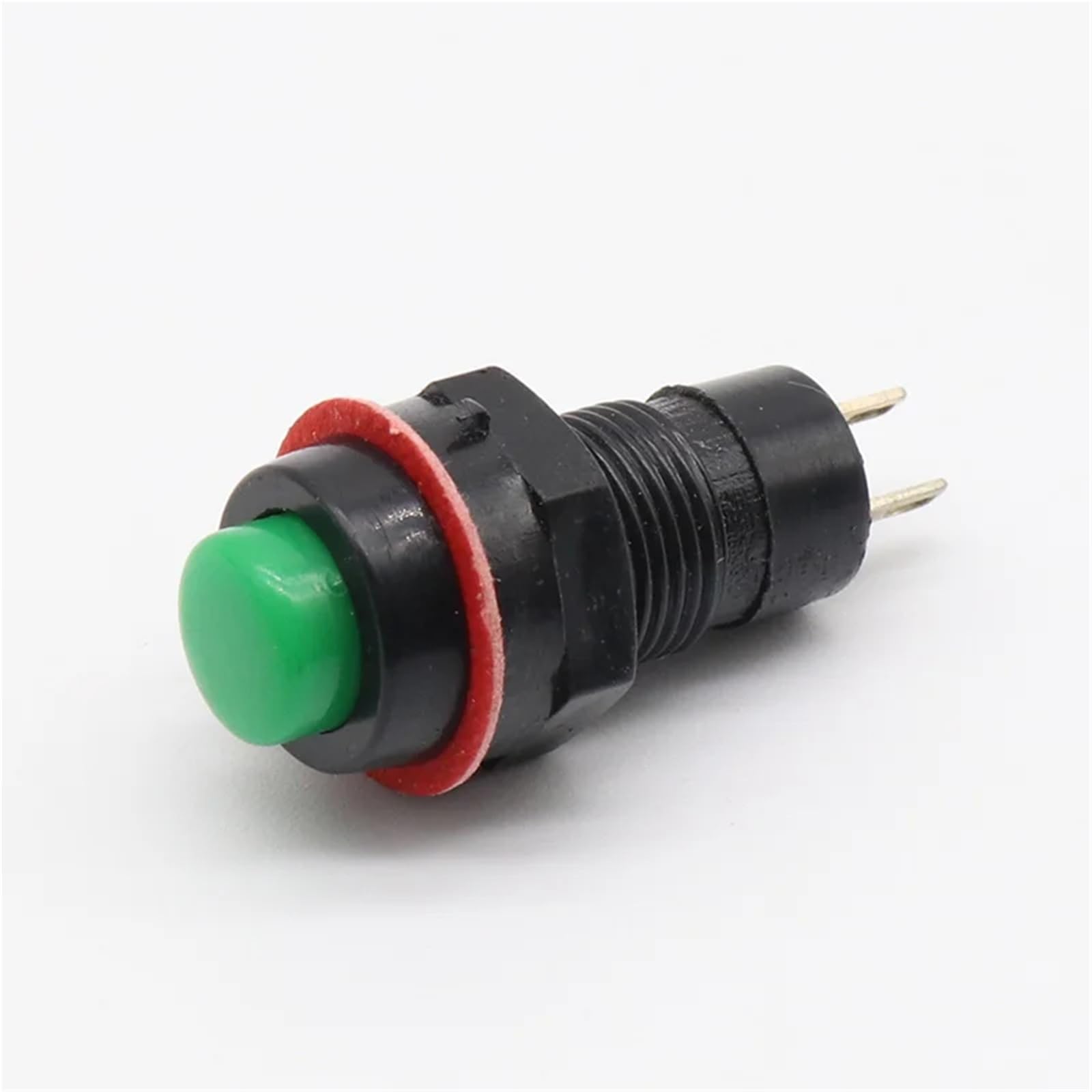 Interruptor de botón pulsador de 10mm con enganche componente electrónico verde 7