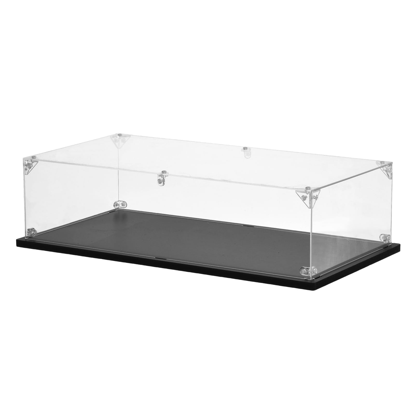 Muiltvoe Acrylic Display Case, 15.8"x8"x11.8" Clear Display Box Assemble Dustproof Storage Organizer Showcase for Collectibles Action Figures