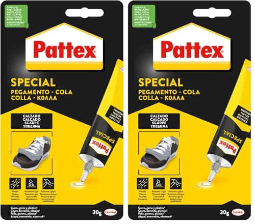 Pattex Special Calzado, Pegamento fuerte para calzado, pegamento para zapatos, pegamento de contacto para suelas, tacones, hebillas, lazos y tachuelas, 1 x 30 g (Paquete de 2)