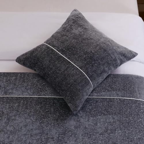 Bufanda de cama de chenilla para evitar manchas en colchas de camas grandes 6