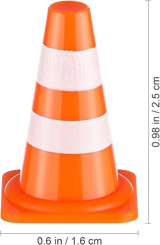 Miniatura 3 de jojofuny Juguetes de arena, 50 piezas de señales de tráfico en miniatura, conos de tráfico, conos de tráfico, juguetes educativos para ingeniería,