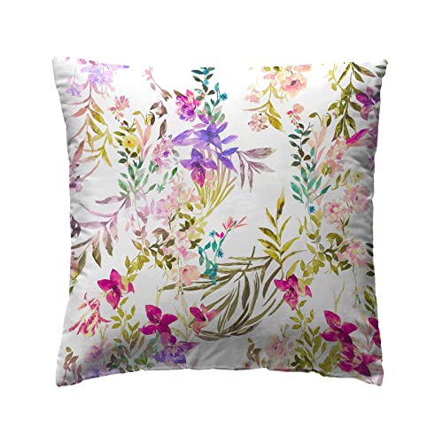 ETHERE MAISON Funda de cojín Floralink 80X80 cm algodón 200 Hilos.