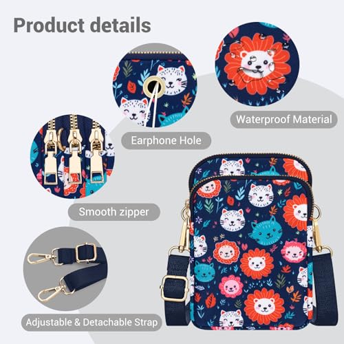 Image of YINHEXI Small Crossbody Bags for Women, Mini Cell Phone Wallet Purse, Shoulder Bag for Women and Men