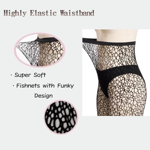 Image of Benefeet Sox Womens Fishnets Girls Fishnet Tights Sexy High Waist Fishnet Stockings Sheer Mesh Hollow Out Pantyhose