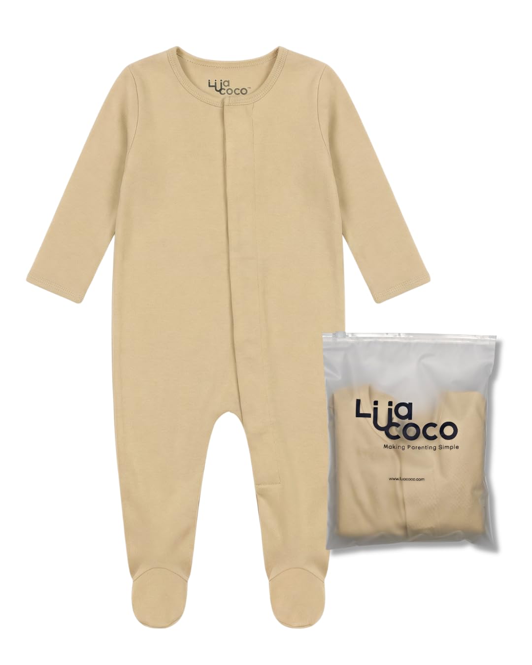 LuaCoco Pijama Magnético Bebé 100% Algodón Orgánico Premium | Olvidate de Cremalleras y Botoneras Incomodas | Manoplas Plegables y Pies Cubiertos | Cambios de Pañal Rápidos | Unisex 0-12 Meses — view 9