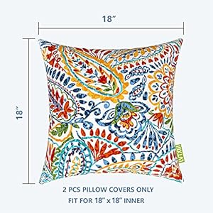 Lvtxiiioutdoorthrowpillowcovers18x18inchcoversonlymodernpaisleypatterndecorativesquaretosspillowcasepackof2forhomepatiogardensofabedfurniturepaisleymulti Urban Country Home Decor Lvtxiii outdoor throw pillow covers 18 x 18 inch covers only modern paisley pattern decorative square toss pillow case pack of 2 for home patio garden sofa bed furniture paisley multi urban country home decor