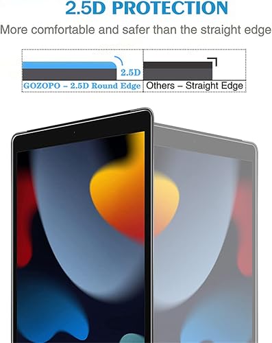 Miniatura 5 de Paquete de 2 Protector de pantalla para iPad de 9 generación, iPad de 8  7 generación, película de vidrio templado para iPad de 10.2 pulgadas,