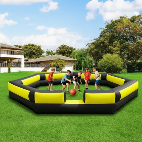 GR8FUN Inflatable Gaga Ball Pit 17FT with Built-in Blower, Portable Large Gaga Ball Pit for Indoor & Outdoor Activities, Inflatable Sport Games, Family Activities