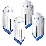 🐭 【FÁCIL DE USAR】 Solo enchufe el repelente de plagas ultrasónico en el tomacorriente regular, la luz LED se enciende. La frecuencia variable ultrasónica totalmente automática e inteligente destruye el espacio de vivienda de plagas, cuando la salida es de 40 a 60 khz, la luz verde se enciende, la salida de 60 a 80 khz, la azul se enciende, y la salida de 80 a 100 khz, la roja se enciende. Los bucles repetidos perturban el nervio auditivo de la plaga para eliminar eficazmente esos roedores.
