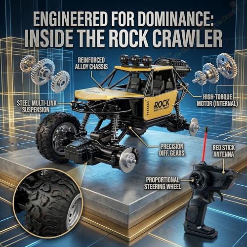 Image of The Little Ones 4x4 Rc Drifting Car - Rc Drift Cars High Speed Remote Control Drift Car 2.4GHz Remote Control Stunt Off Road Cars 360 Rotation Toys for Kids & Adults Boys & Girls [ MudRage Crawler ]