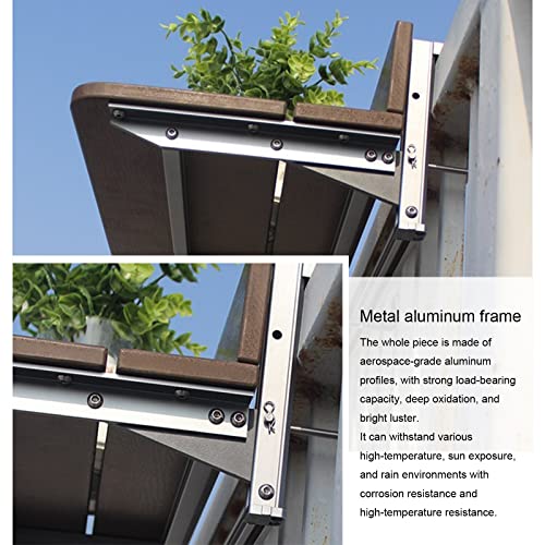 Table de balcon rabattable pour petit espace | Meuble suspendu pliable gain de place - 6