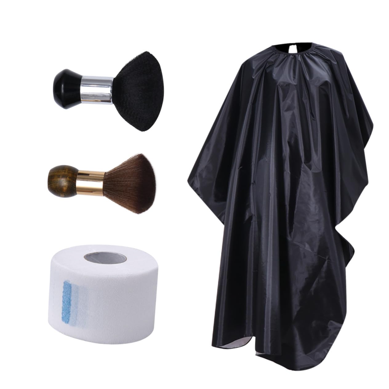 Gatuida Cape de Coiffure Cape pour Styliste Brosse Plumeau pour Cou Kit Outils Coupe Cheveux Bandes Couvre-nez