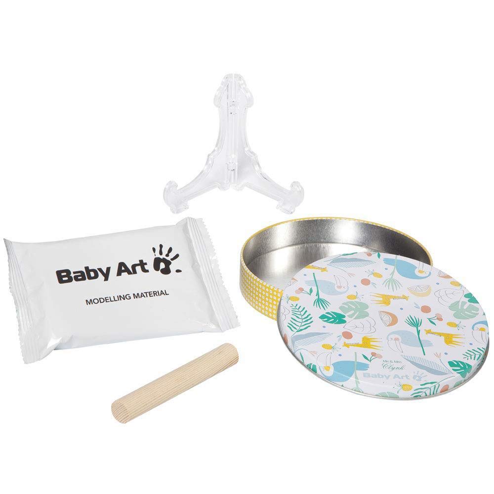 Baby Art Gift Box, Geschenk-Set inkl. 1x Magic Box, DIY Gipsabdruck Set für Baby Handabdruck oder Fußabdruck, sowie 3x kleinen Design Geschenkboxen, Toucans Limited Edition von Mr. & Mrs. Clynk