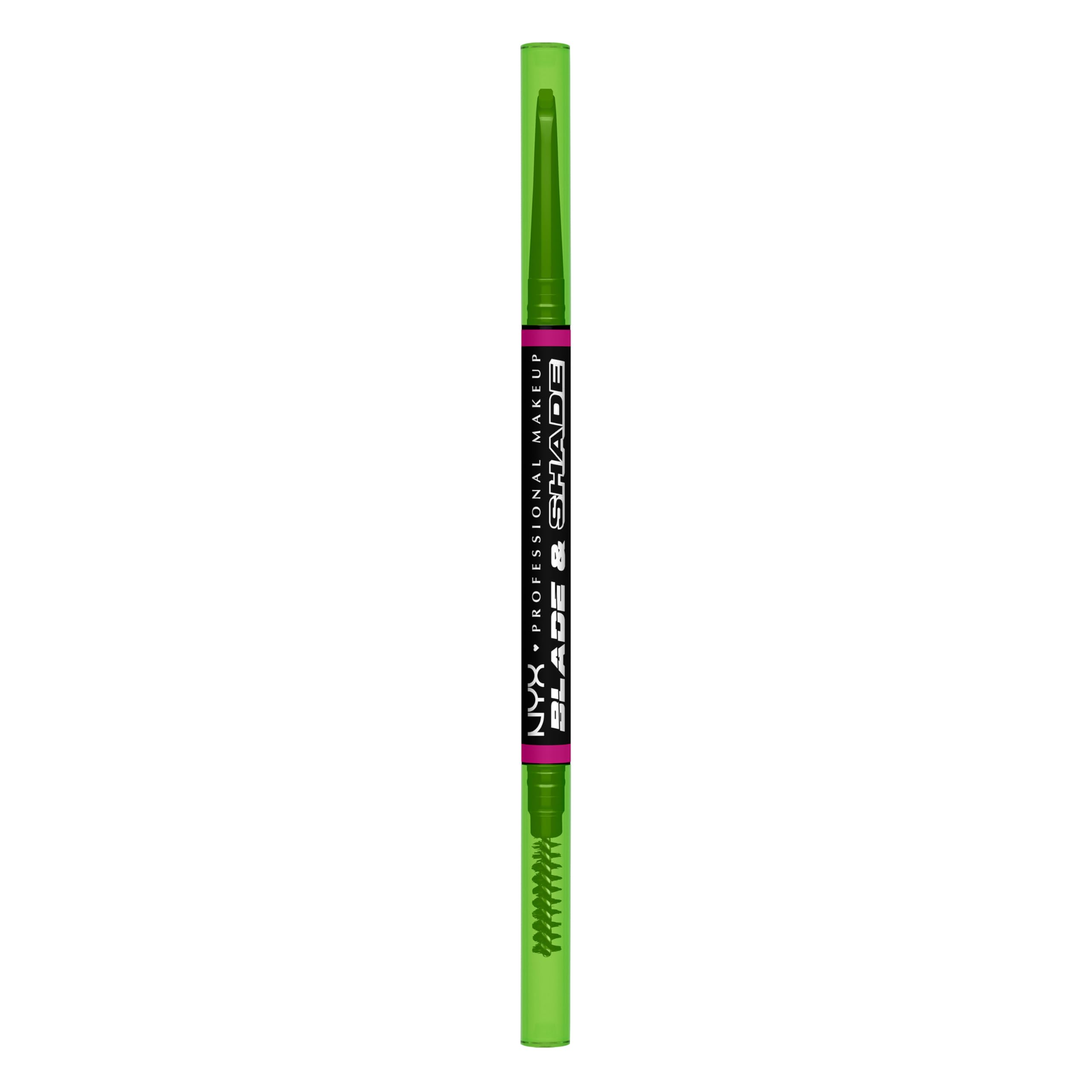 NYX Professional Makeup Augenbrauenstift – Blade & Shade Nano, zweiseitige Spitze, Farbton Black