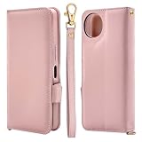 ラスタバナナ ケース カバー AQUOS wish5 SH-52F 専用 手帳型 ハンドストラップ カード収納 ライトピンク 8812AW5BHSLPK