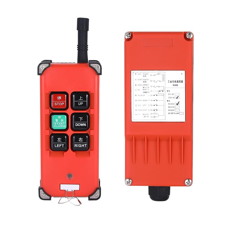 F21-4S 6Channel Industrial Wireless Radio Remote Control Switch Single Speed Hoist Crane Controller 1Transmitter+1Receiver - (Color: 380VAC)