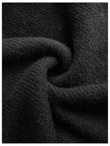 SOLY HUX Women's Cold Shoulder Ripped Sweater Goth Punk Long Sleeve Fitted Jumper Pullovers4