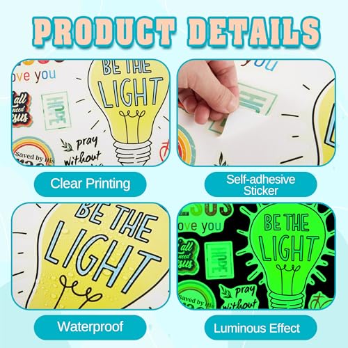 Sticker de pared bíblico luminoso con adhesivo miniatura 6