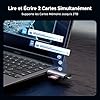 UGREEN Lecteur de Carte SD TF USB C et USB 3.0 2 en 1 Adaptateur de MicroSD en Aluminium 5Gbps Card Reader Compatible avec MacBook iPad Pro Air iPhone 17 Air Pro Max 16 Série Galaxy S25 S24 Ultra