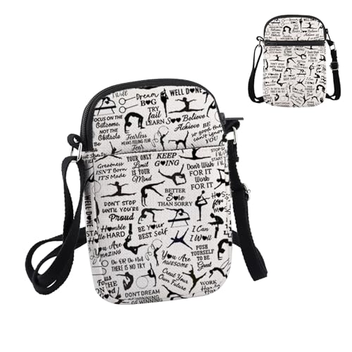 PWHAOO Gymnast Exercise Lover Gift Gymnastics Themed Crossbody Bag Gymnastic G-irl Travel Bag Gymnast Gift - Main Image
