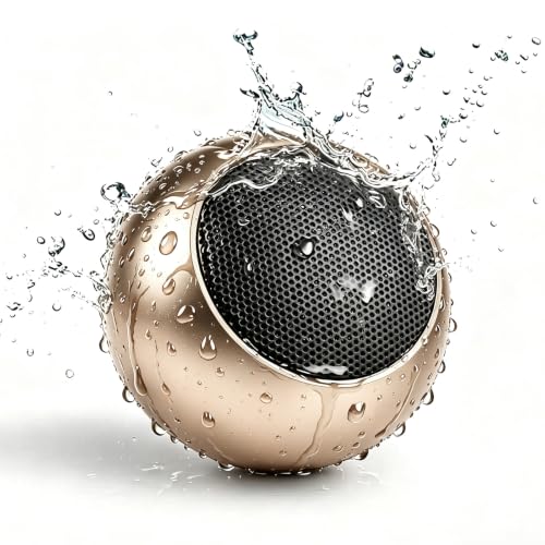 Caixa de Som Bluetooth 5.0 Portátil, Alto-falante bluetooth portátil, 500 mAh, Até 4 Horas de Reprodução, Entrada Cartão, Cabo UsbC, Botões De Controle, Ideal Para Praia, Festas, Viagens (dourado)