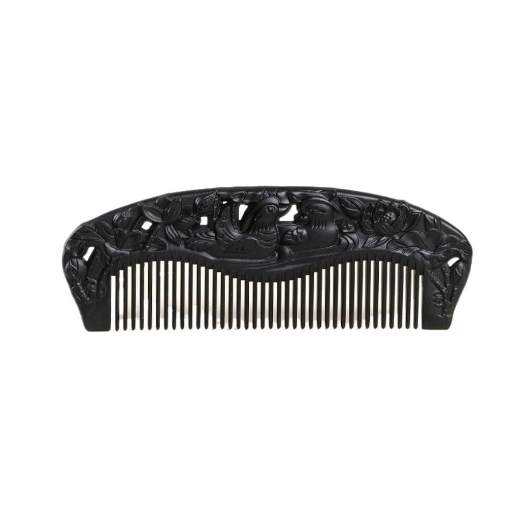 Peruka Grzebień Chinese Retro Long Hair Wooden Comb Black Fine Tooth Comb Household Dry Hair Comb Suitable for All Hair Types Duże grzebienie do włosów