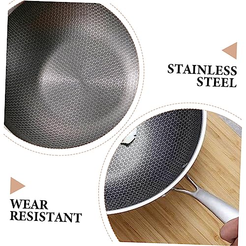 Wok de acero inoxidable antiadherente Honeycomb miniatura 3