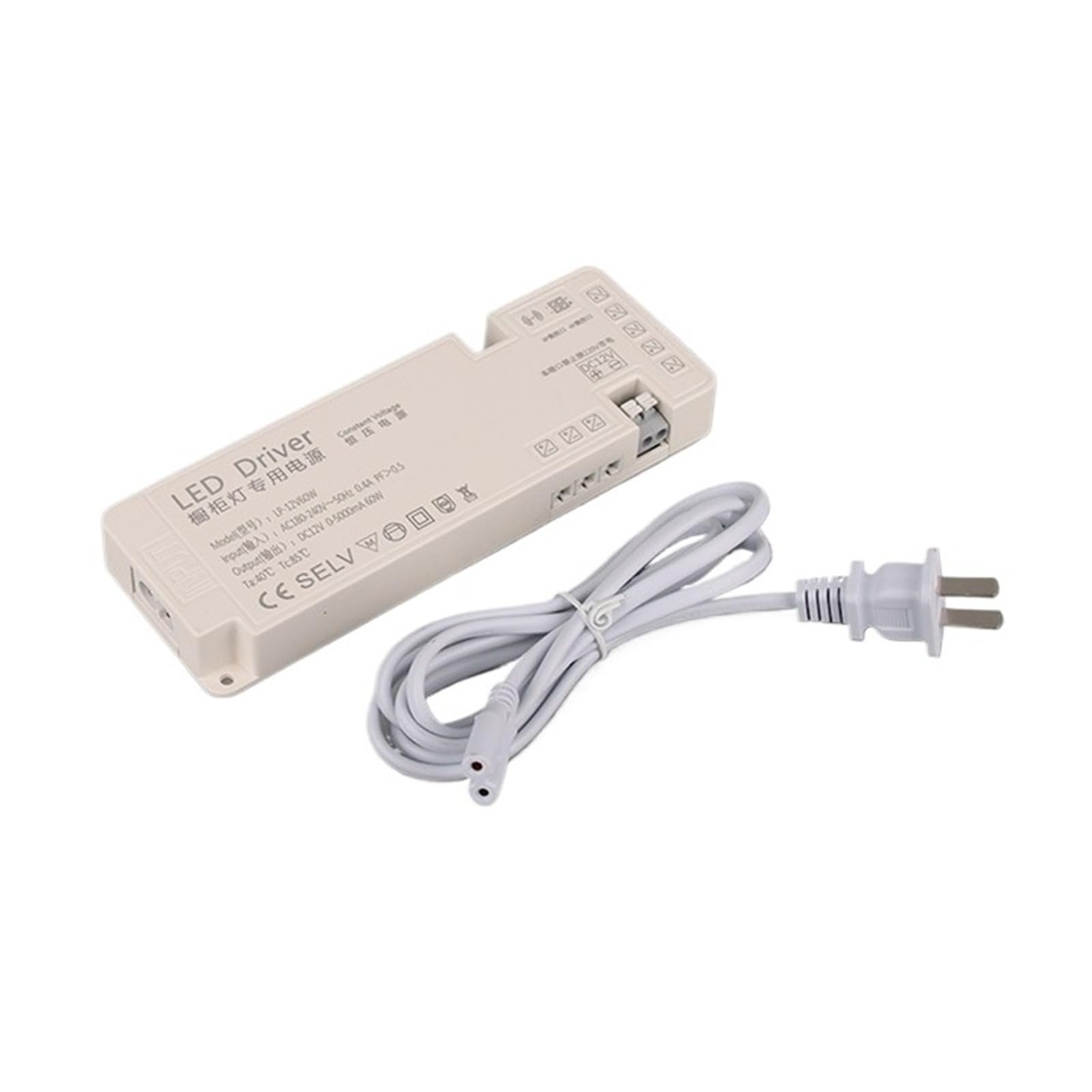 PWANUIGTE Ultra-Thin Wardrobe Cabinet Light Dedicated Power Supply 12V Wine Display Layer with Transformer(DC12V-60W-8 ports)