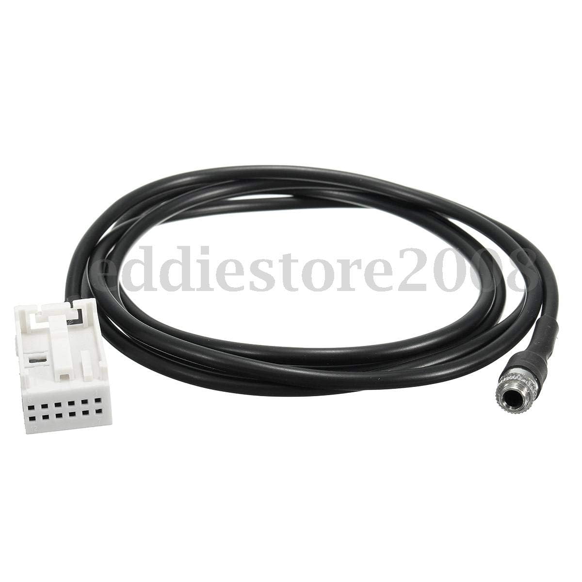 Kabel adaptera AUX, interfejs pomocniczy Adapter wejściowy USB AUX 12-pinowy zestaw pomocniczego wejścia o AUX Kabel adaptera dla E60 E61 E63 E64