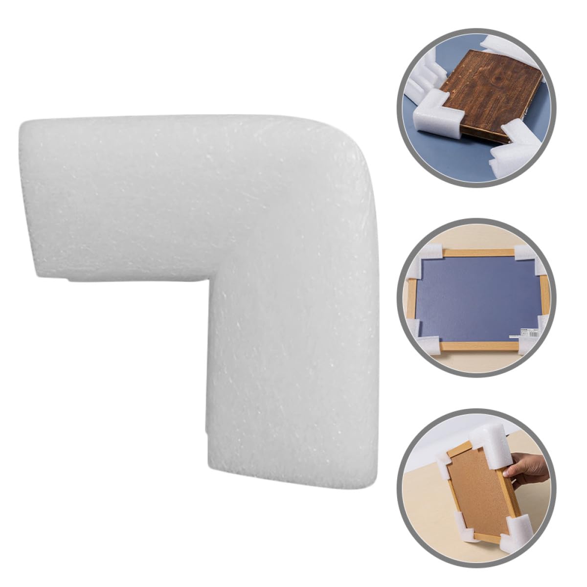 Alasum 50 Stück Eckenschutz Schaumstoff Weiß, 10x10cm EPE Kantenschutz für Bilderrahmen, Stoßfester Polsterschutz für Möbelverpackung, Umzug und Versand