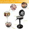 Parrilla Eléctrica Techwood para 15 Porciones, Uso Interior/Exterior, Diseño de Doble Capa, Parrilla Portátil con Soporte Desmontable, 1600W (Parrillas BBQ Negro Soporte) 4