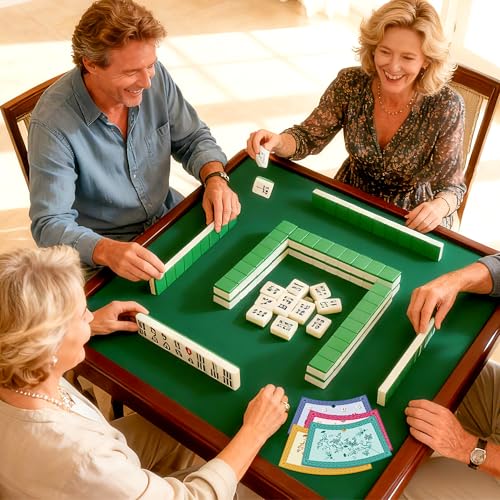4 Piezas Mezclador de Fichas Mahjong PVC Resistente miniatura 6