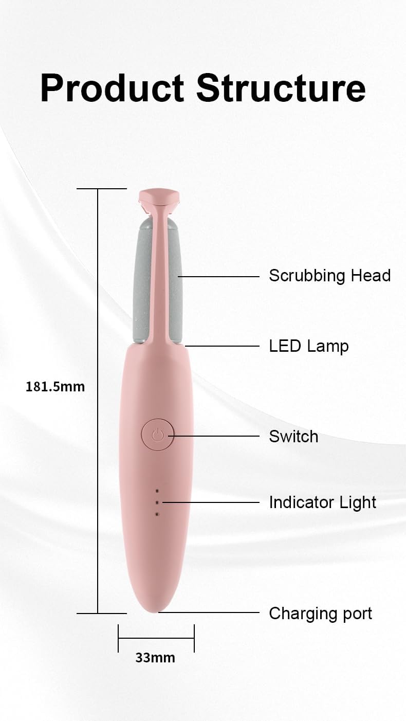 ANUMITRA Electric Foot Callus Remover Rechargeable – Professional Pedicure Tool for Feet with Dual-Speed 2-in-1 Rollers, Electric Foot File & Grinder for Dead Skin, Cracked Heels & Dry Skin Care