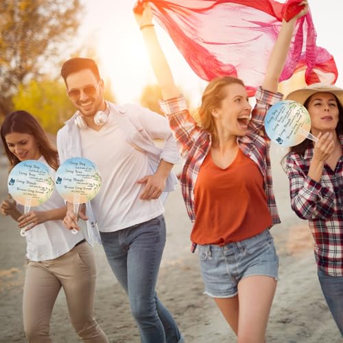 Image of 50 Pcs Church Fans Handheld Bulk Christian Inspiration Religious Gifts Bible Verse Scripture Gifts Hand Fans with Plastic Handle for Women Men Easter National Day of Prayer Holy Lent Decor(Butterfly)