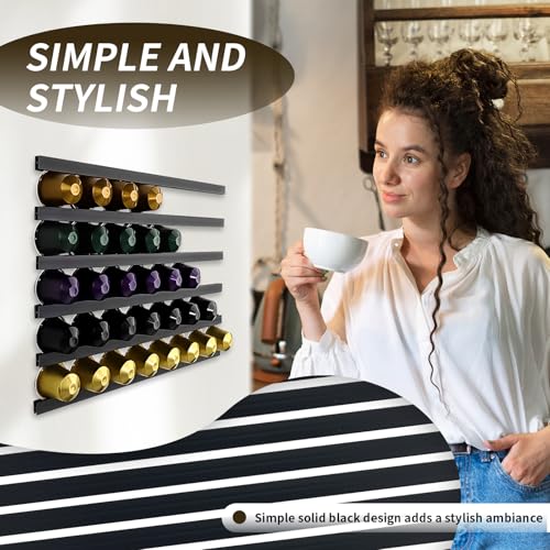 Kapselhalter Kaffeekapseln Aufbewahrung Kaffee Organizer, 10 Stück DIY Wandhalterungen Keine Beschädigung der Wand Geeignet für die Gleichzeitige Aufbewahrung von Kaffeekapseln Unterschiedlicher Größe