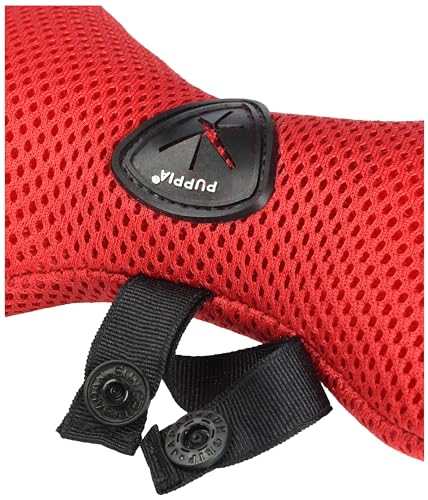 Image of Puppia PARA-WB1533-RD-FR Red Soft Waste Bag Dispenser Pet-Waste-Bags, ONE Size