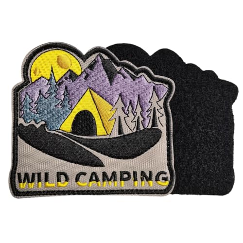 WILD CAMPING Parche Moral Parches Bordado al aire libre Táctico para Ropa Mochila Gorra de béisbol Uniforme Chaleco Arnés Perro
