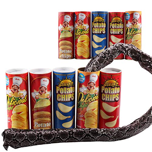 Newin Star Tricky Toys serpiente de patata Chip puede saltar falsa serpiente...