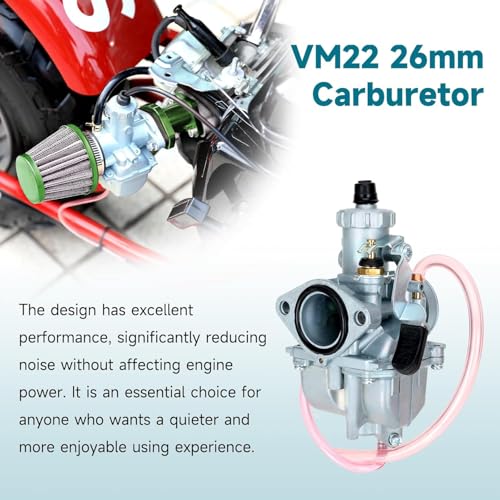 Image of FVRITO Racing VM22 26mm Predator 212 Carburetor Carb for Performance 212cc 196cc Engine Mini Bike GX200 GX160 CT200U KT196 Go Kart with 38mm Air Filter Intake Manifold Upgrade Stage 1 kit Green