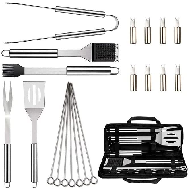 2. 0pcs. Campeggio BBQ. Kit for accessori for barbecue in acciaio inossidabile BBQ. Strumenti for regali di compleanno di Natale - Utensili Grill Set Ideal Gritting Regali for uomini DAD DONN