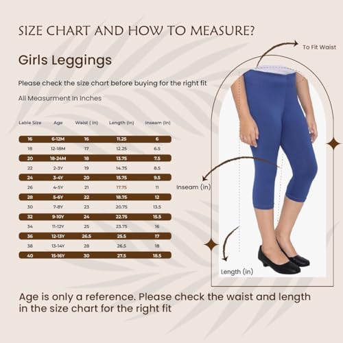 Image of Robinbosky Premium Girls Yellow Leggings (9-10 Years,(32) Turmeric)