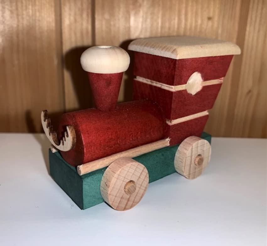 Figurine en bois d'élan Rudolphs Schatzkiste Elchexpress de 8 cm de hauteur