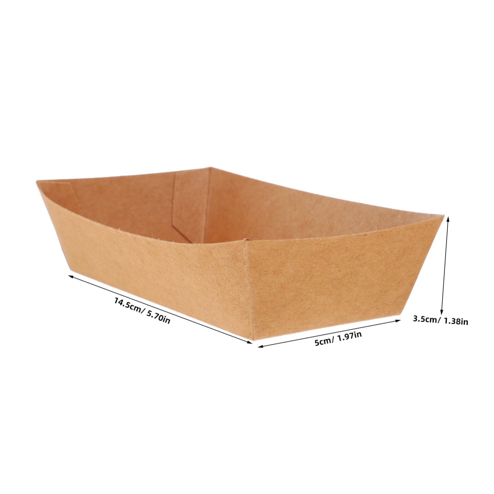 STOBAZA 100Pcs Disposable Food Boats Convenient Appetizer Serving Trays for Parties Picnics and Takeout Material for Packaging and Storage